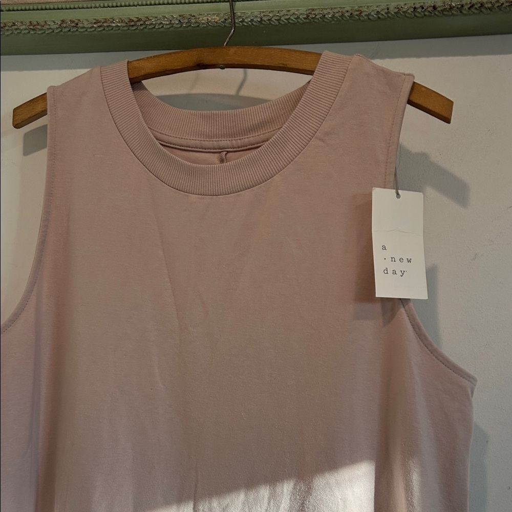 A New Day Clay sleeveless basic tank style mini dress women’s large new - Picture 2 of 5